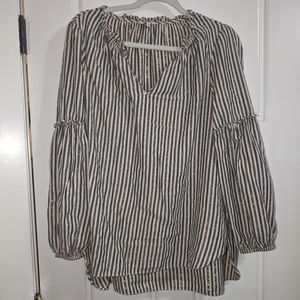 Crown and Ivy flowy blouse with boho balloon sleeves size large lg